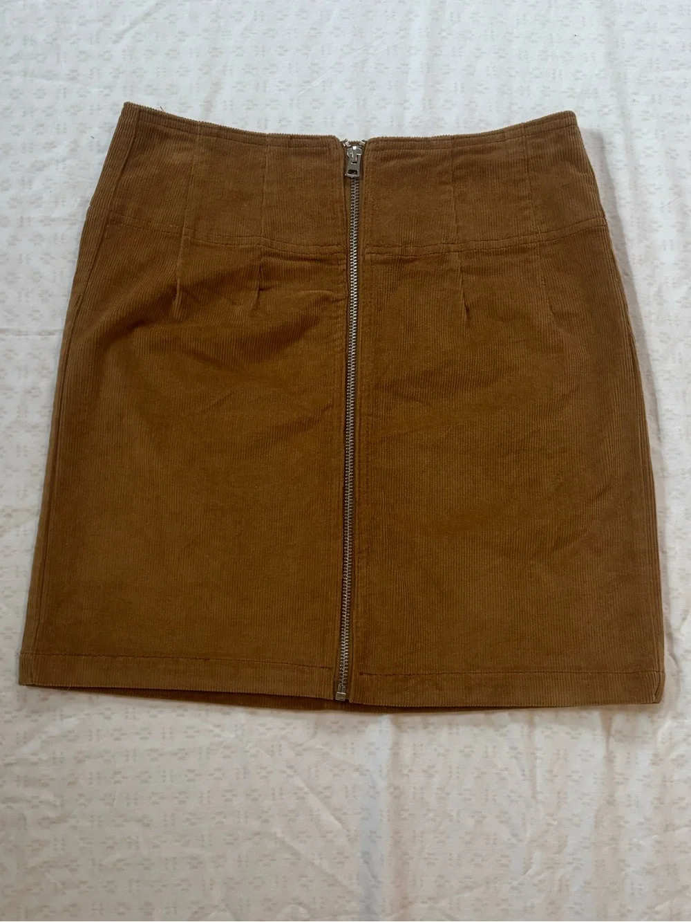 Wild Fable Brown Zip-Front Mini Skirt